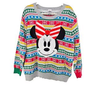 Disney Store Minnie Mouse Holiday Sweater Womens Size 2X Christmas